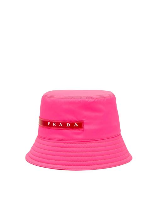 hot pink prada bucket hat|Prada bucket hat nylon.